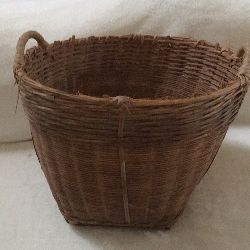 Handcrafted Natural Wicker Storage Basket